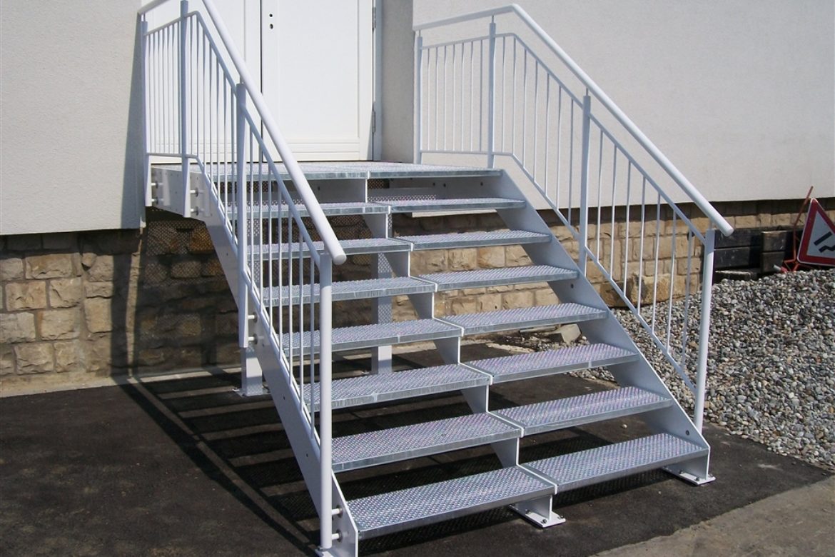 Escalier extérieur double en plat 2